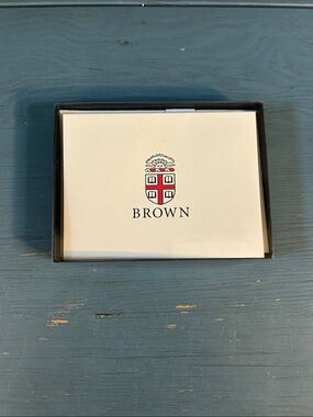 Brown University Crest - White with Red and Black Accent | Cards & Envelopes 8